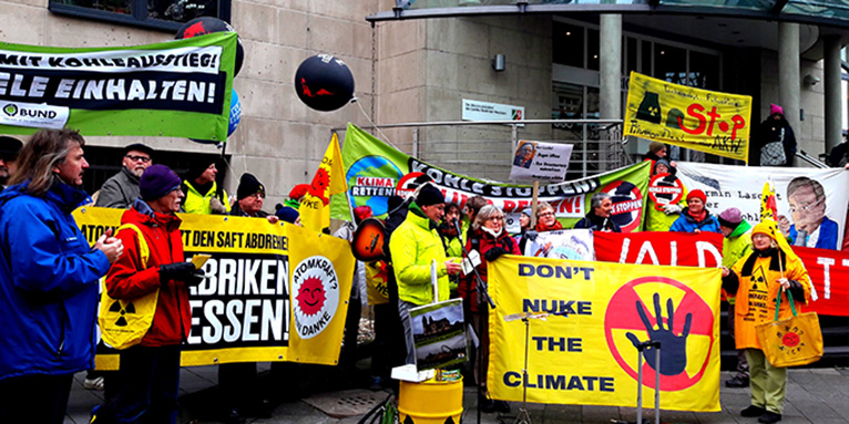 Protest gegen Atom- und Klima-Deal zur Groko - Foto: Kerstin Rudek
