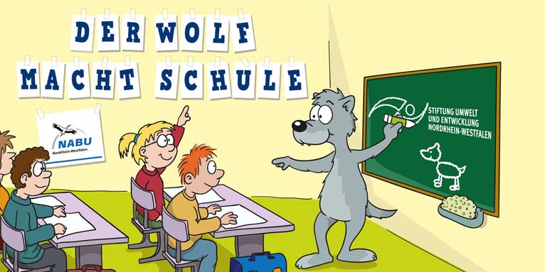 Der Wolf macht Schule - Cartoon: Thoddy