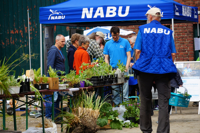 NABU-Aktive auf der Pflanzentauschbörse im Ruhrgebiet - Foto: Christian Bölke