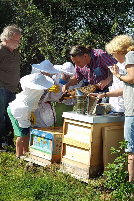Die Ansiedlung eines eigenen Bienenvolkes gehörte zu den Höhepunkten - Foto Maria Gerlach