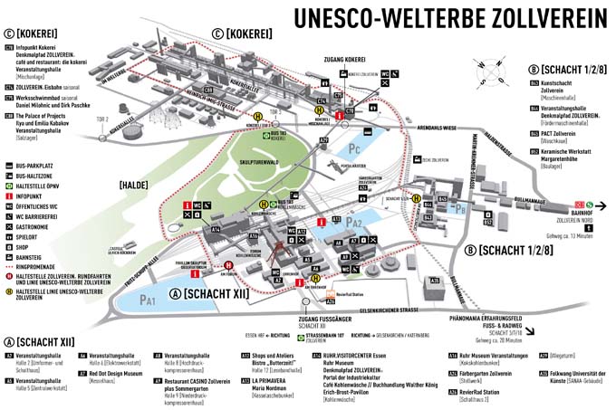 Geländeplan UNESCO-Welterbe Zollverein