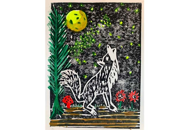 Wolf - Illustration: Matilda (ebenfalls 1. Platz Malwettbewerb Wolf 2020)